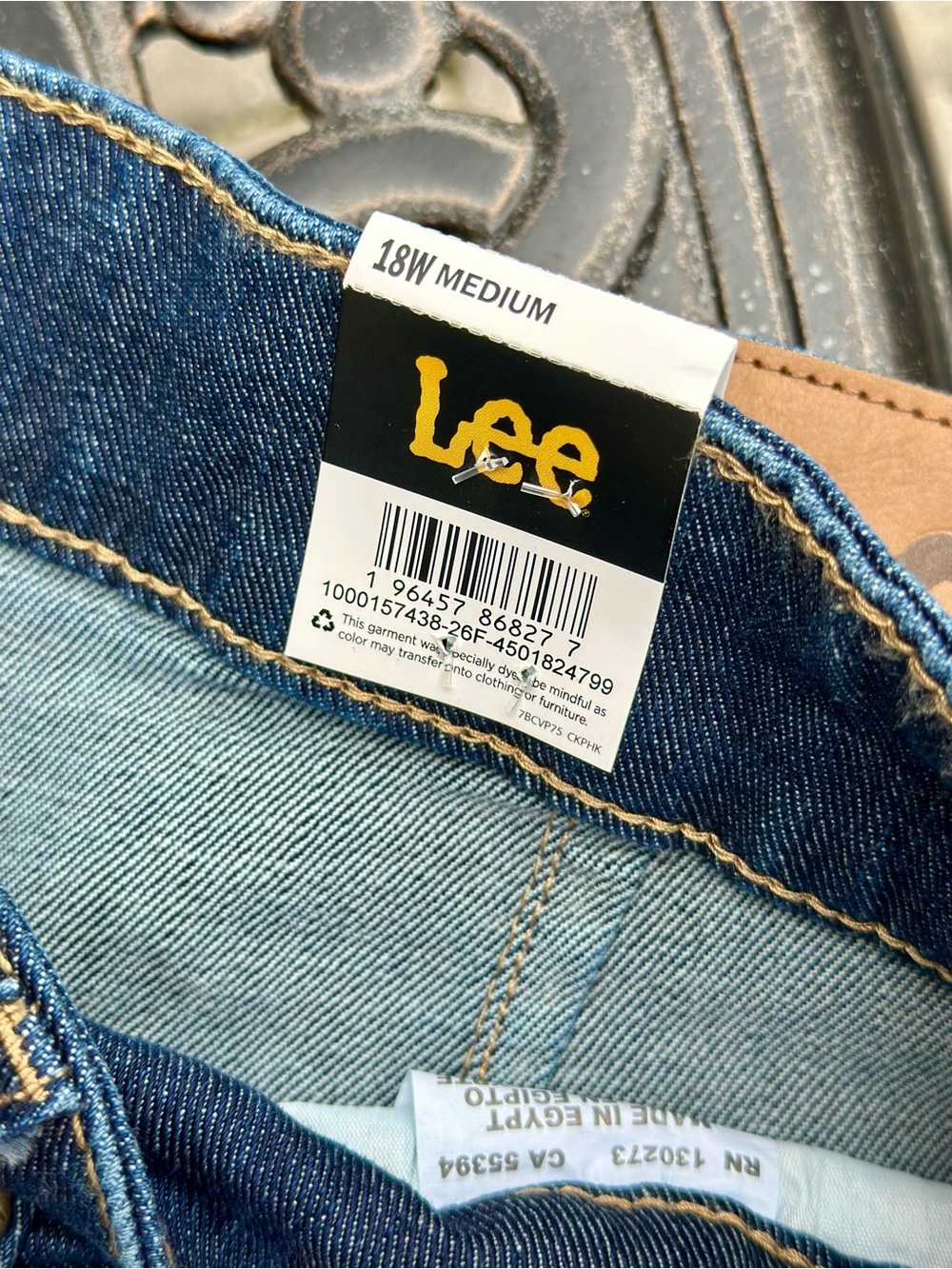 Lee Legendary High Rise Wide Leg Jeans NWT Women’s 18W Medium Stretch Dark Wash - Picture 5 of 11